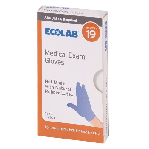 Guantes de Nitrilo para Examen Médico Ecolab®, 2 Par, 50225-01-11, N.º de Reposición 19